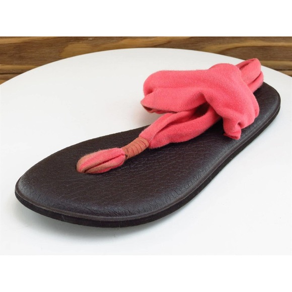 Sanuk Shoes - Sanuk Size 7 Sandal Thong Pink Fabric‎ Women M